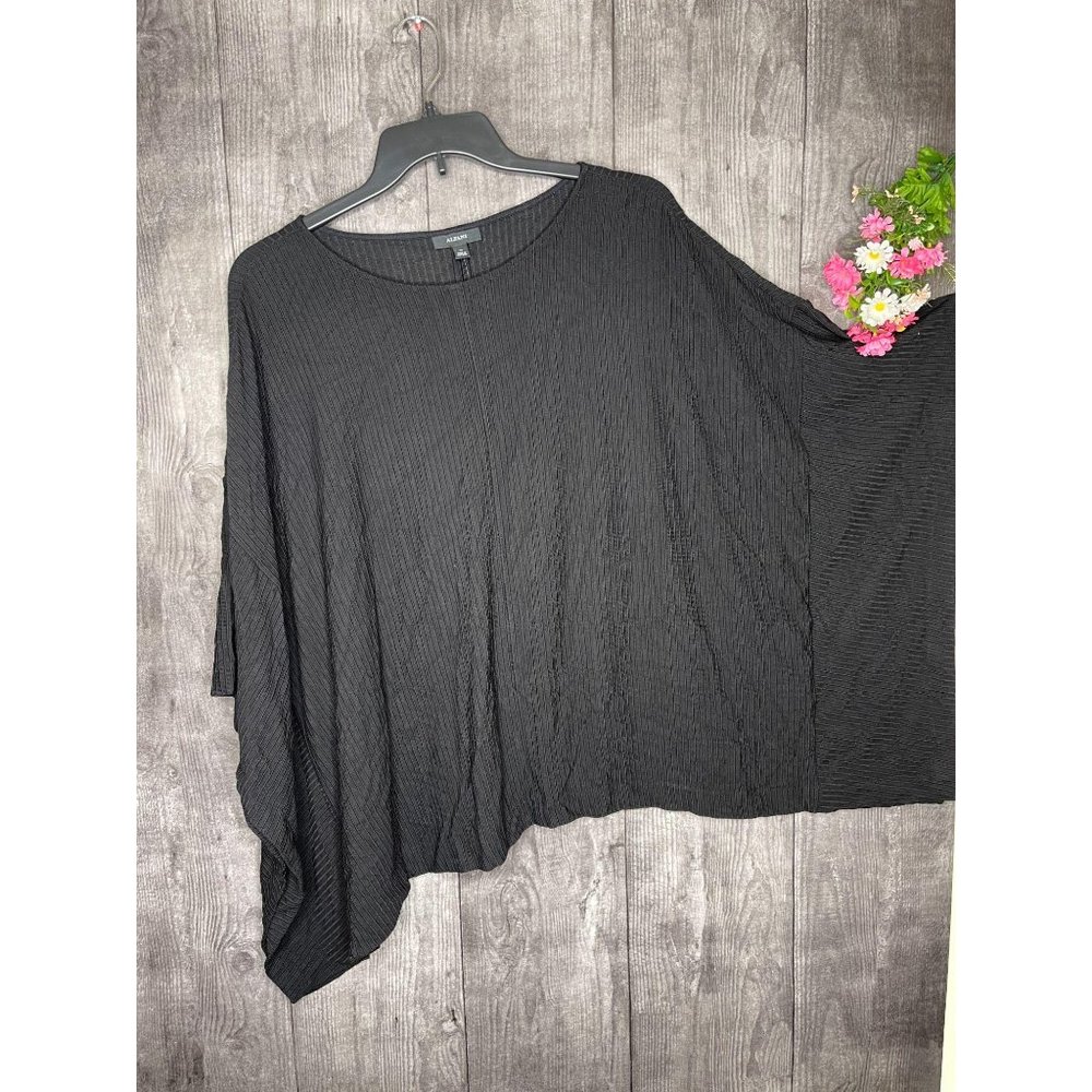 Alfani Black Knit Cape Top Plus Size
